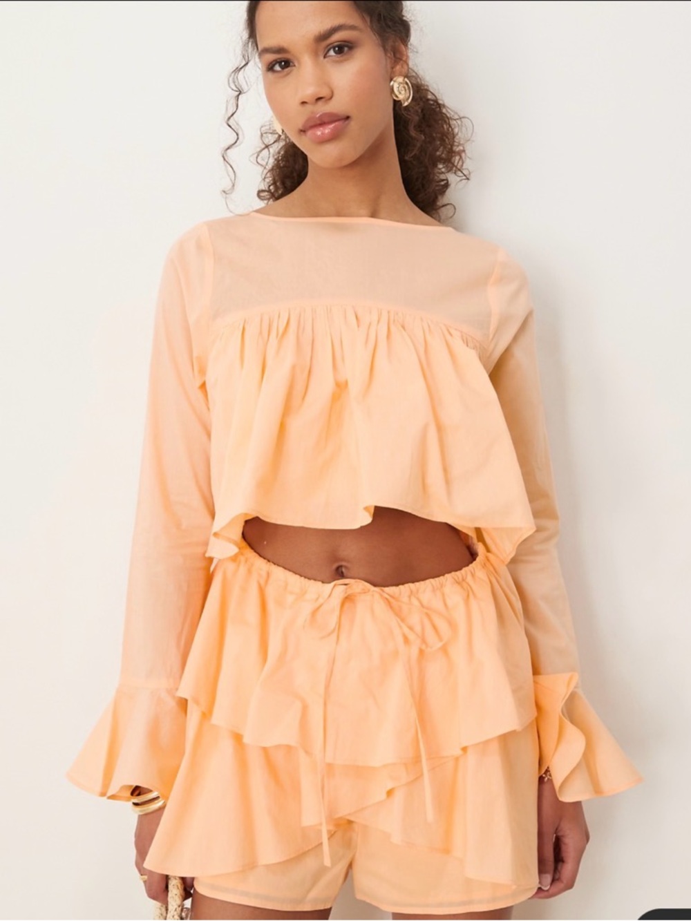 ASOS Peach Ruffle Romper - Picture 3 of 3